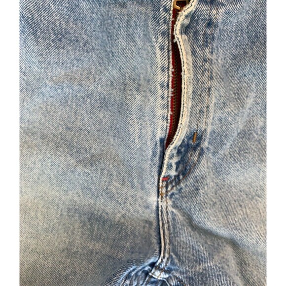 TOMMY HILFIGER  URBAN Y2K LOOSE WORN FADED DENIM JEANS MENS Size 34X32 in LIGHT - Picture 14 of 16